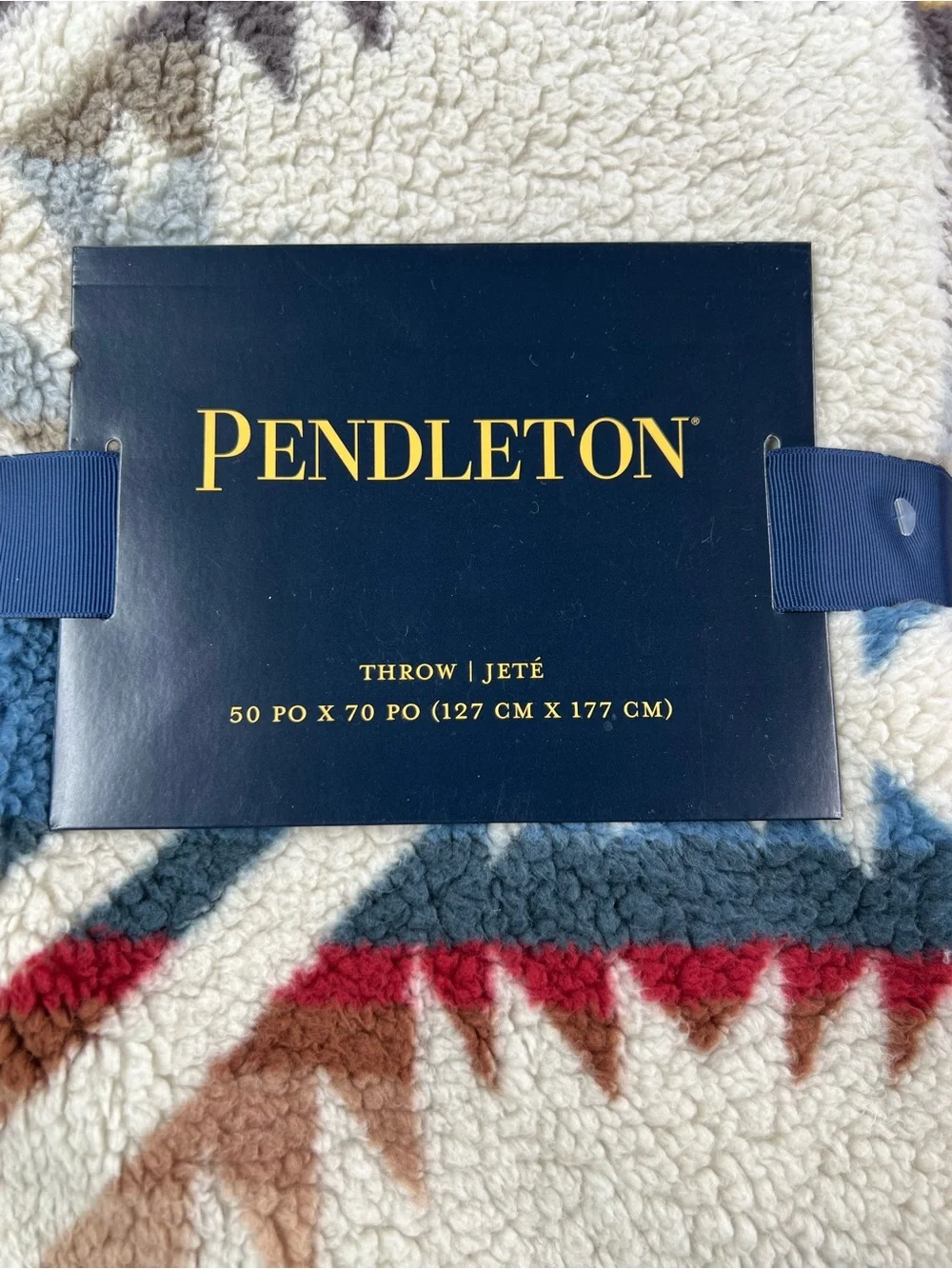 PENDLETON WHITE SANDS 50 x 70 REVERSIBLE SHERPA THROW BLANKET
